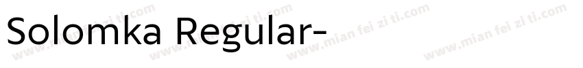 Solomka Regular字体转换